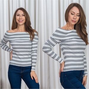 Clara Off Shoulder Striped Top